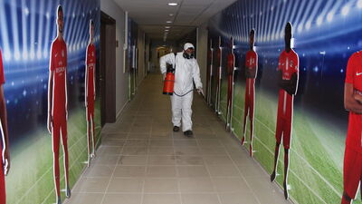 Antalya Stadyumu dezenfekte edildi