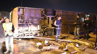 Gaziantep'te otobüs kazası!