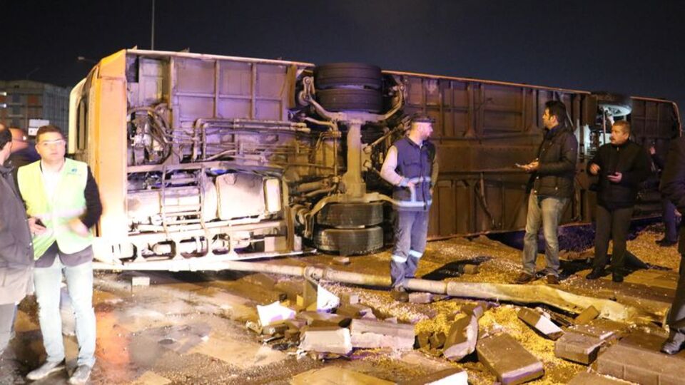 Gaziantep'te otobüs kazası!