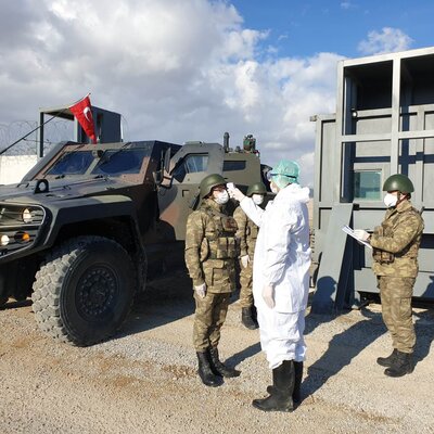 Sınırda kaçak geçişe korona önlemi