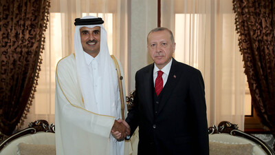 Cumhurbaşkanı Erdoğan, Katar Emiri ile görüştü