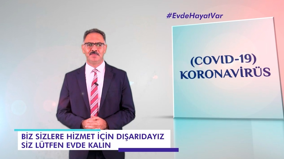 Üç dilde 'evde kal' çağrısı!