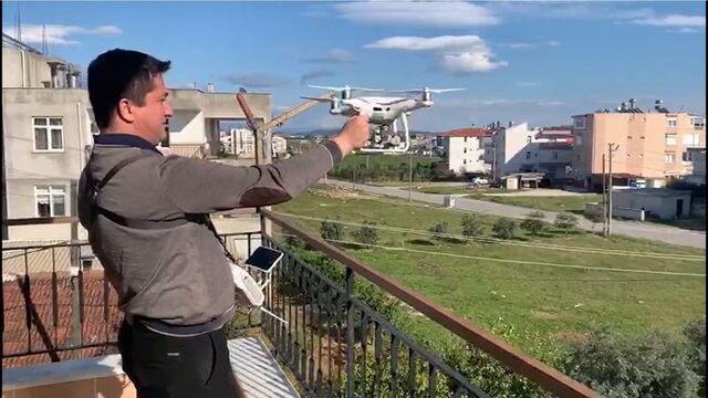 'Evde kal' çağrısına uydu, drone ile alışveriş yaptı