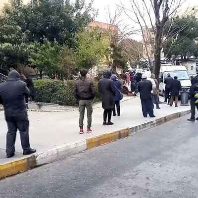 Koronavirüs testi için uzun kuyruk!