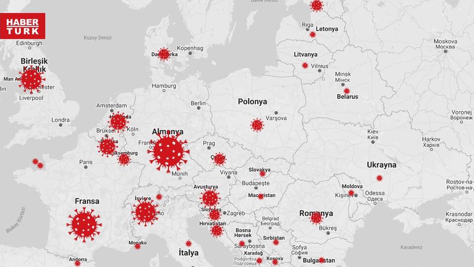 Corona virüs haritasında son durum