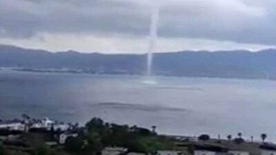 Bir anda çıktı! Bodrum'da hortum paniği!