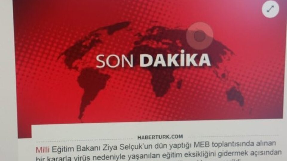 Haberturk.com'da böyle bir haber hiç yer almadı