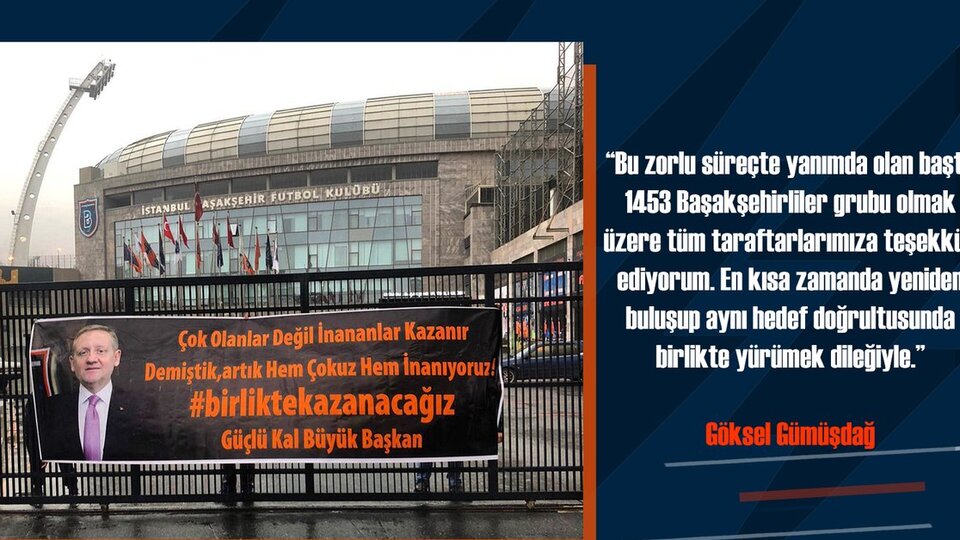 Göksel Gümüşdağ'dan taraftara teşekkür