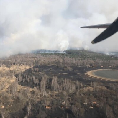 Çernobil'de korkutan orman yangını!