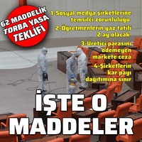 62 maddelik torba yasa teklifi