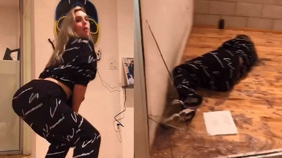 TikTok videosu çekerken cama daldı!