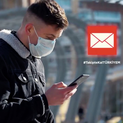 İzolasyona uymayana uyarı mesajı!