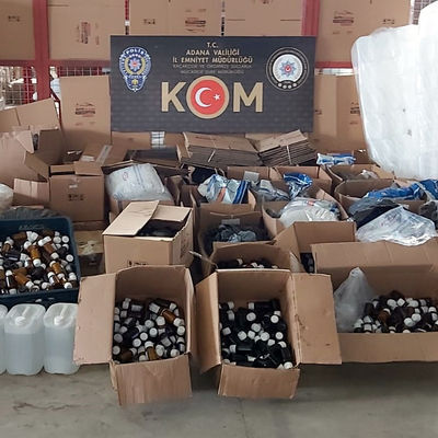 Depoya sahte içki baskını!