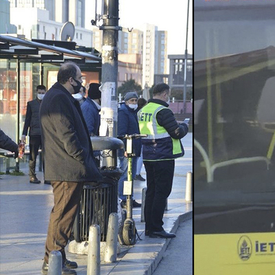 Yolcular maskeli, şoförler tulumlu