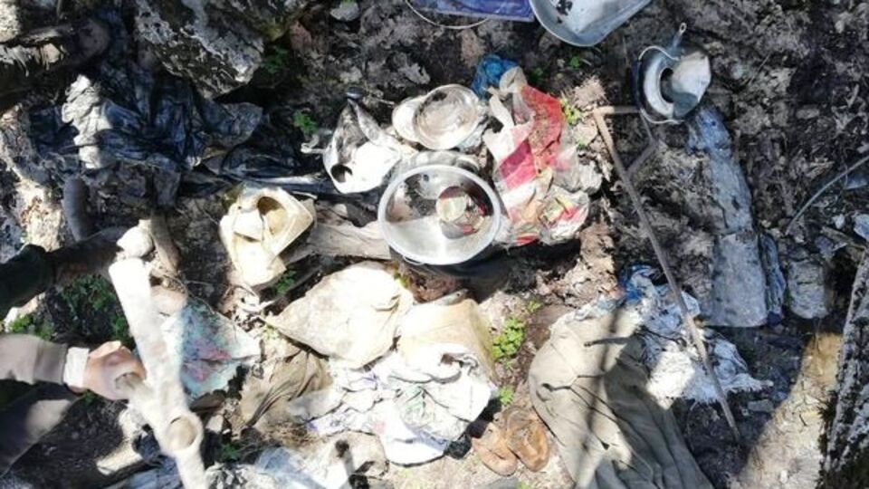 Toprağa gömülü 105 kilo patlayıcı!