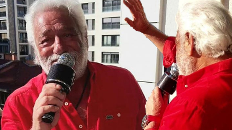 Balkondan konser verdi