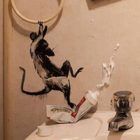 Banksy evden paylaştı... Eşi isyan etti