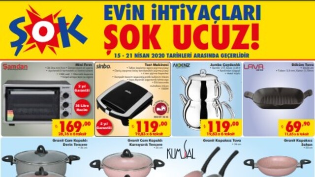 ŞOK 15-30 Nisan Aktüel ürünler kataloğu