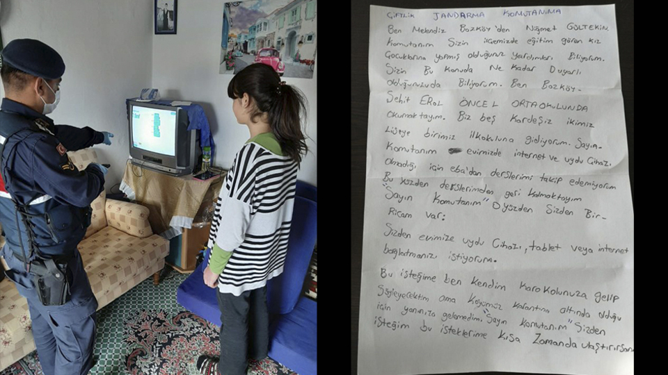 Niğmet'e jandarmadan EBA TV sürprizi