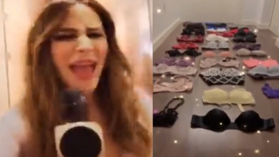 Sütyenleriyle klip çekti