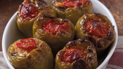 Fırında Etli Biber Dolma