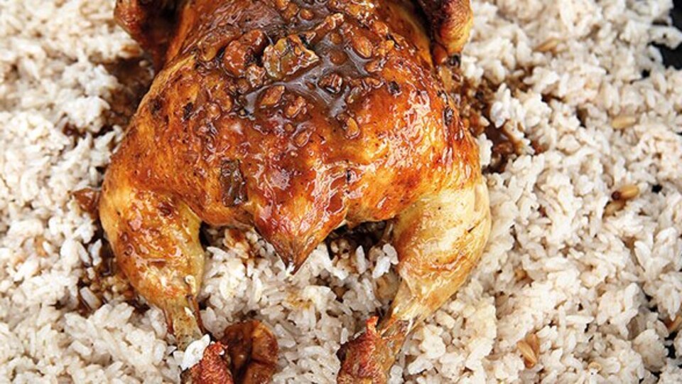 Fırında Tavuk ve İç Pilav