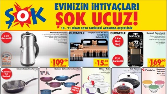 ŞOK 21 Nisan Aktüel ürünler kataloğu