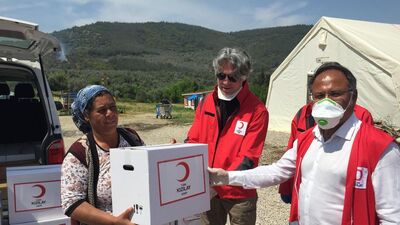 Kızılay'dan Roman vatandaşlara destek