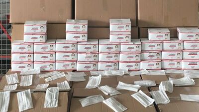 Adana'da 700 bin kaçak maske ele geçirildi