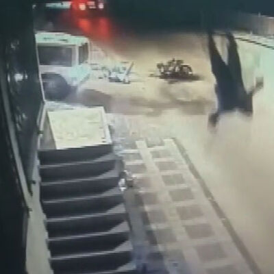 Feci kaza! Metrelerce uçtu