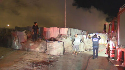 Hurdalık alanda yangın paniği