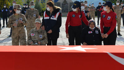 Şehit Uzman Çavuş Yılmaz Güneş'e veda