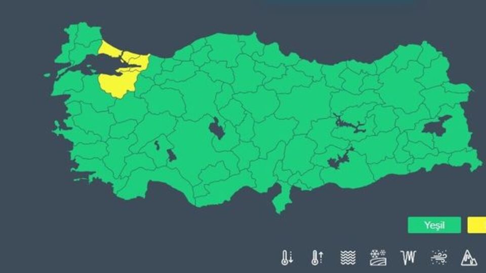 Meteoroloji'den Bursa'ya 'sarı' uyarı