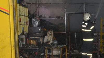 Kahramanmaraş'ta iş yerinde yangın