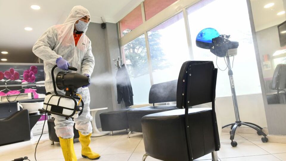 Ankara'da berber ve kuaförlere hijyen desteği