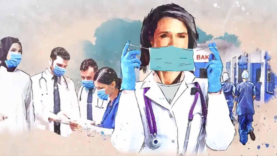 Sağlık çalışanları için şarkı bestelendi