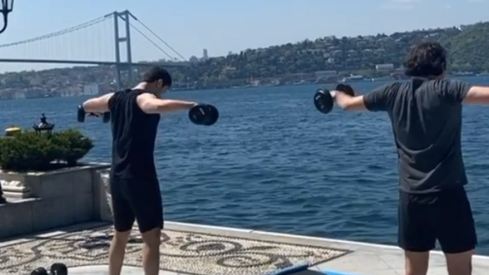 Sabancı kardeşlerin karantina sporu