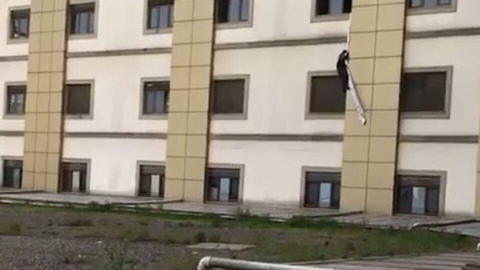 Böyle kaçmaya çalıştı