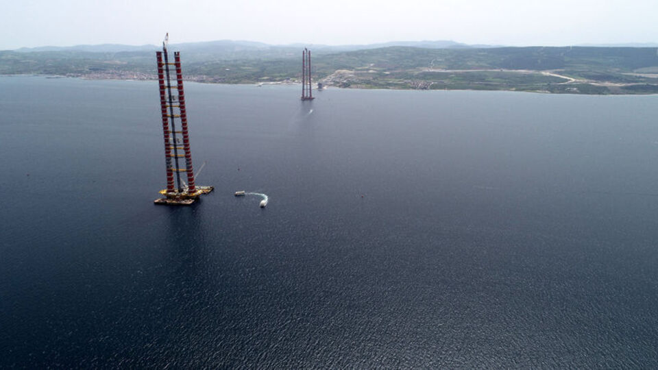 Çanakkale Köprüsü'nde son blok yerleştirildi