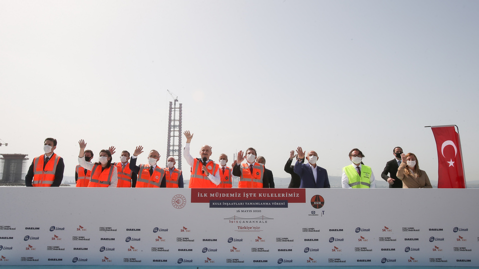 1915Çanakkale Köprüsü'nün ayakları tamamlandı