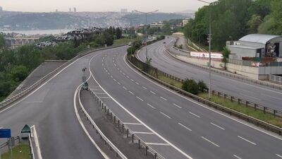 6'ncı kısıtlamada İstanbul sessiz yollar boş!