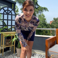 Hazal'dan teras pozu