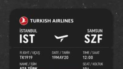 THY'den 19 Mayıs'a özel hatıra bileti!