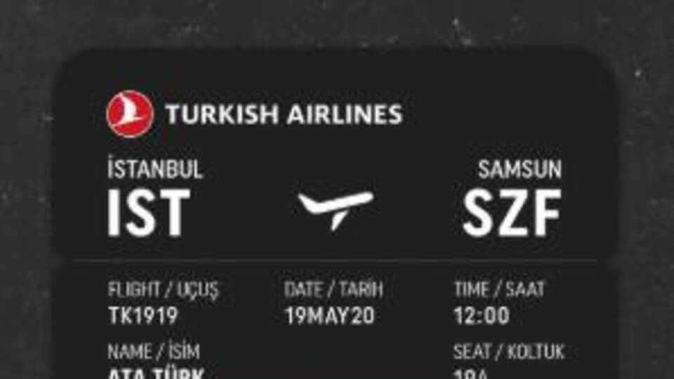 THY'den 19 Mayıs'a özel hatıra bileti!
