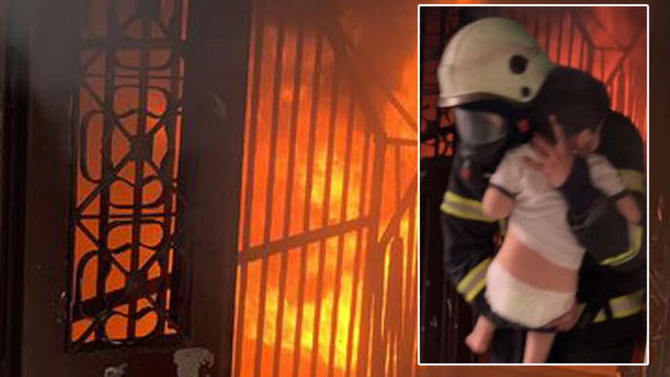 İki çocuk alevlerin arasında kaldı! Bunun adı mucize!