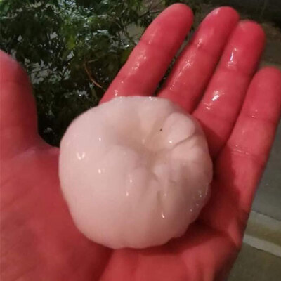 Oluk oluk yağdı! Beyzbol topu büyüklüğünde...