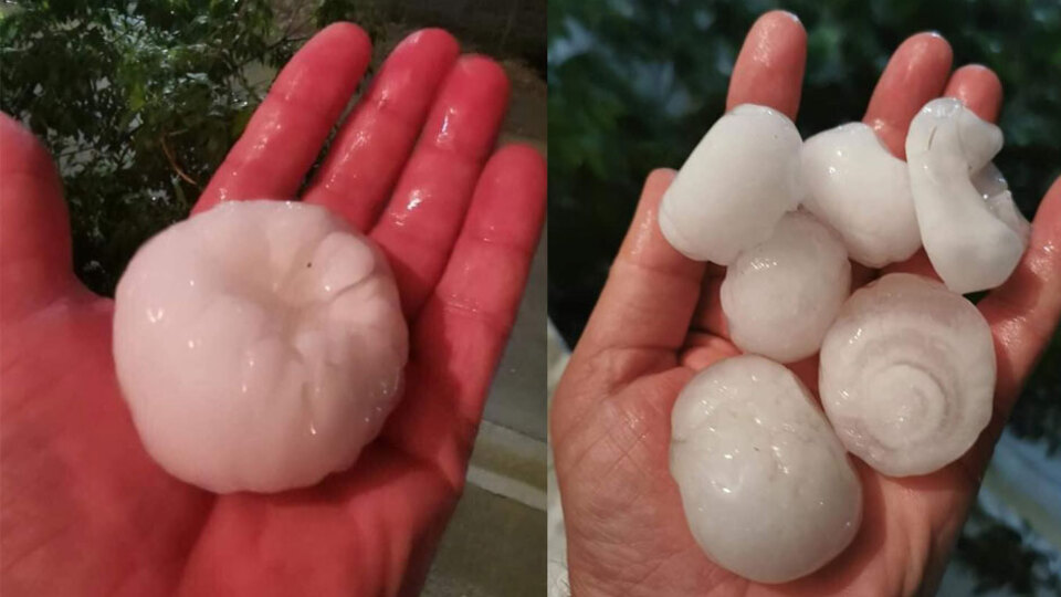 Oluk oluk yağdı! Beyzbol topu büyüklüğünde...