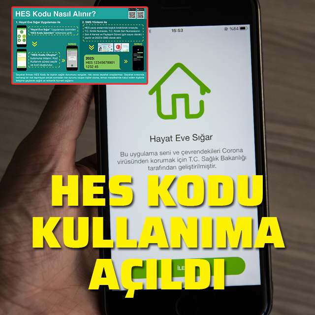 HES kodu kullanıma açıldı