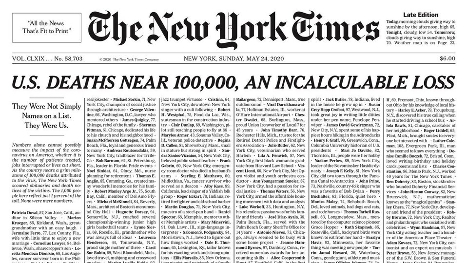 New York Times'tan tarihi sayfa!