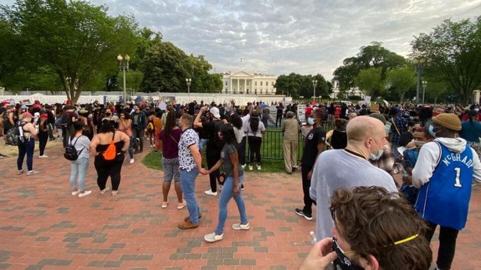 Beyaz Saray önünde 'Floyd' protestosu